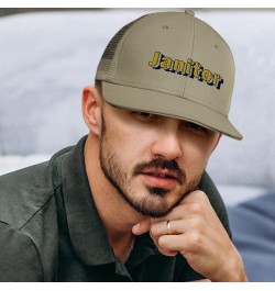 Custom Custom Trucker Hat Baseball Cap Janitor Clean Cotton Task Dad Hats for Men & Women Dark Grey Black Design Only $13.80 ...