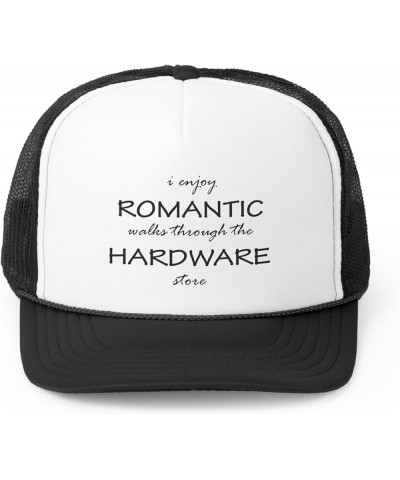 Funny Repairman Fixer Upper I Enjoy Romantic Walks Trucker Caps Black $25.36 Baseball Caps