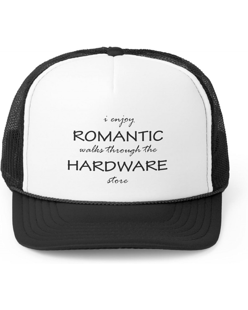 Funny Repairman Fixer Upper I Enjoy Romantic Walks Trucker Caps Black $25.36 Baseball Caps