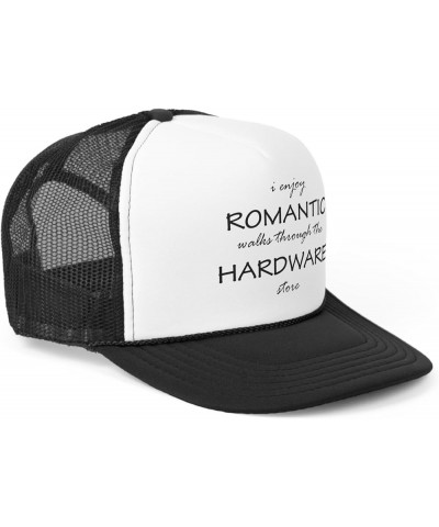 Funny Repairman Fixer Upper I Enjoy Romantic Walks Trucker Caps Black $25.36 Baseball Caps