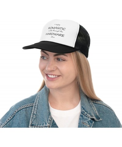 Funny Repairman Fixer Upper I Enjoy Romantic Walks Trucker Caps Black $25.36 Baseball Caps