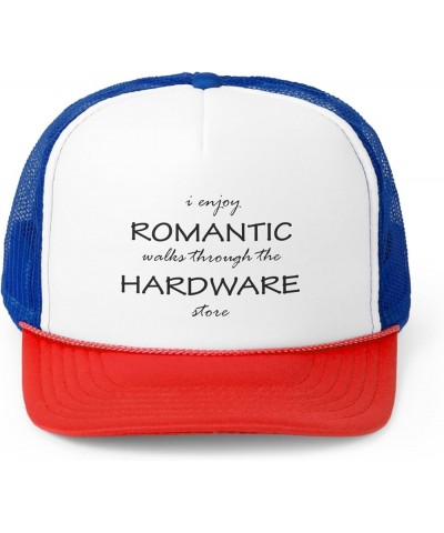 Funny Repairman Fixer Upper I Enjoy Romantic Walks Trucker Caps Black $25.36 Baseball Caps