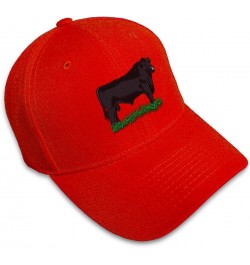 Custom Baseball Cap Angus Bull Embroidery Acrylic Dad Hats for Men & Women Red Design Only $14.24 Baseball Caps