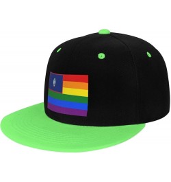 Pride Rainbow LGBT Flag of Guam Snapback Hat for Men Women Baseball Cap Trucker Flat Bill Hats Dad Caps Green $11.64 Baseball...