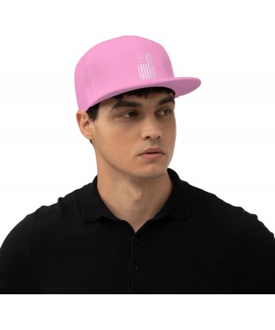 We The People 1776 Distressed Flag Trucker Hat for Men Snapback Hats Baseball Cap Flat Brim Hats Pink $11.93 Baseball Caps