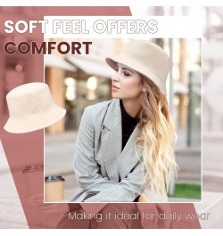 2 Pcs Winter Pu Leather Bucket Hat for Women Men Unisex Fisherman Rain Hat for Women Waterproof Packable Sun Trendy Cute Rain...