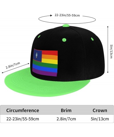 Pride Rainbow LGBT Flag of Guam Snapback Hat for Men Women Baseball Cap Trucker Flat Bill Hats Dad Caps Green $11.64 Baseball...