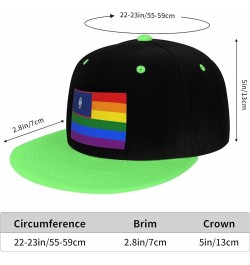 Pride Rainbow LGBT Flag of Guam Snapback Hat for Men Women Baseball Cap Trucker Flat Bill Hats Dad Caps Green $11.64 Baseball...