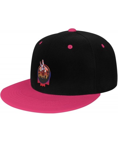 Cool Bunny Snapback Hat for Men Women Baseball Cap Trucker Flat Bill Hats Dad Caps Pink $10.91 Baseball Caps