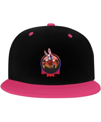 Cool Bunny Snapback Hat for Men Women Baseball Cap Trucker Flat Bill Hats Dad Caps Pink $10.91 Baseball Caps