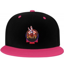 Cool Bunny Snapback Hat for Men Women Baseball Cap Trucker Flat Bill Hats Dad Caps Pink $10.91 Baseball Caps