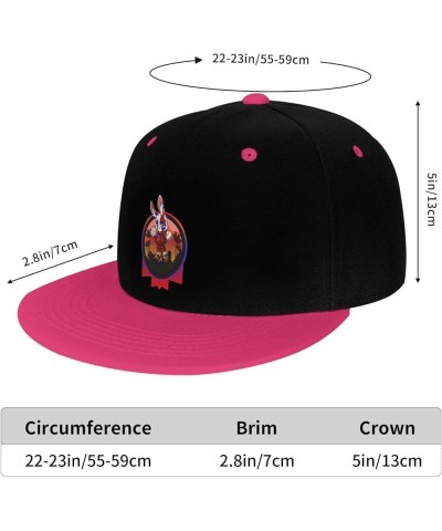 Cool Bunny Snapback Hat for Men Women Baseball Cap Trucker Flat Bill Hats Dad Caps Pink $10.91 Baseball Caps