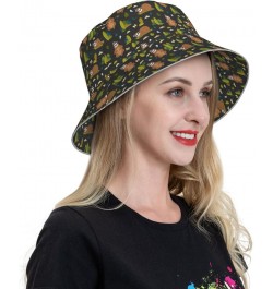 Game Play Women's Bucket Hats Unisex Double-Side-Wear Reversible Bucket Hat with Reflective Strips Funny Sloths in the Forest...