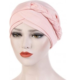 Designer Hats for Men Baseball Caps Cancer Turban Wrap Cap Womens Hats Fashion Fall Muslim Hat - Pink $9.75 Rain Hats