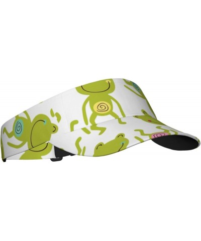 Canadian Flag Print Breathable Sun Hats Sunscreen Visor Cap Adjustable Unisex Sports Caps for Beach Outdoor Cartoon Frog $12....