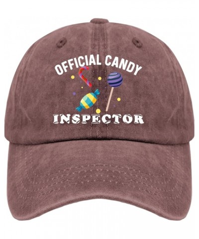 Baseball Cap Women Christmas Running Cap for Men Tennis Hats Light Weight Candy inspectorr Visor Hat Wine Red $9.43 Sun Hats