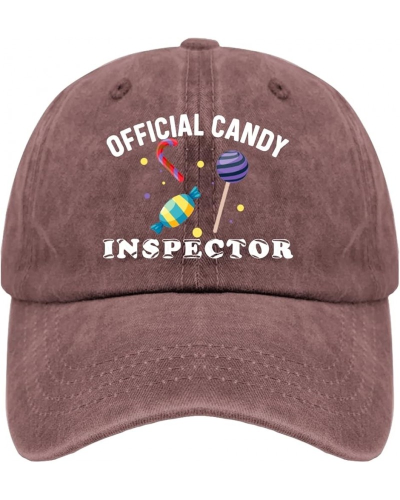 Baseball Cap Women Christmas Running Cap for Men Tennis Hats Light Weight Candy inspectorr Visor Hat Wine Red $9.43 Sun Hats