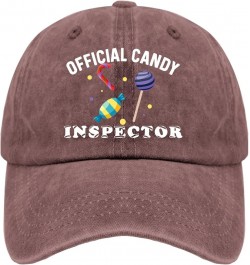 Baseball Cap Women Christmas Running Cap for Men Tennis Hats Light Weight Candy inspectorr Visor Hat Wine Red $9.43 Sun Hats