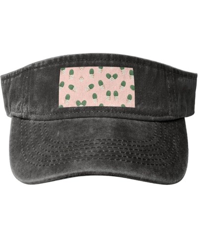 Cactus Green Sun Visor Hats,Open Top Hat for Women and Men,Fishing-Hats,Adult Sunscreen Visor Cap Black $12.81 Visors