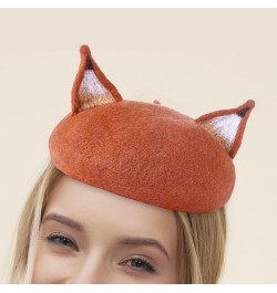 Fox Beret Hat Painter Hat Costume Hats Warm Soft Decor Winter Cap Womens French Beret for Travel Party New Year Festival Lady...