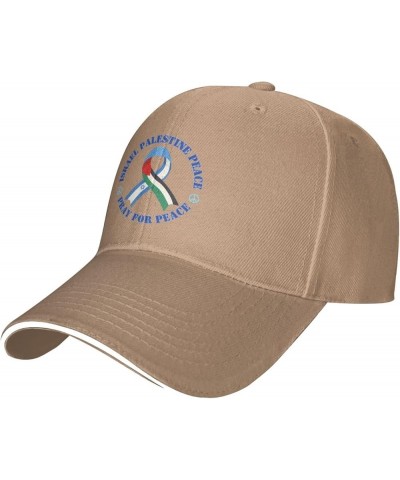 Israel Palestine Baseball Hat Israel Palestine Peace Pray for Peace Israel Flag Palestine Flag Trucker Hat Men Women Natural ...