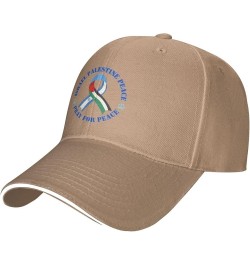 Israel Palestine Baseball Hat Israel Palestine Peace Pray for Peace Israel Flag Palestine Flag Trucker Hat Men Women Natural ...