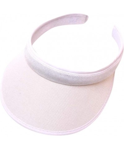 Sport Sun Visor Hats for Women Men UV Protection Outdoor Sports Cap Empty Top Ball Caps for Tennis Golf White-a $6.74 Visors