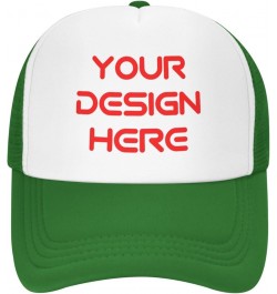 Custom Hats with Your Own Image Text Logo Picture Design Your Personalized Trucker Hats Green $8.18 Baseball Caps