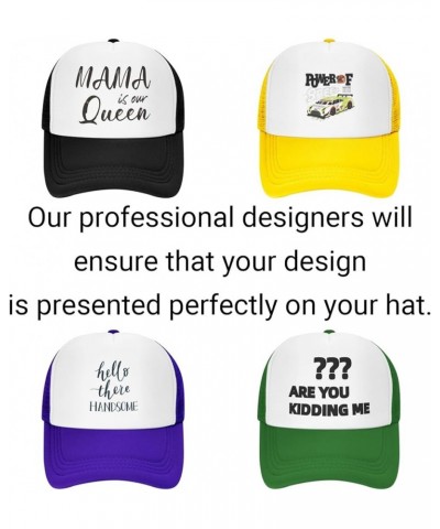 Custom Hats with Your Own Image Text Logo Picture Design Your Personalized Trucker Hats Green $8.18 Baseball Caps