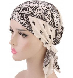 Turban Women's Slouchy Beanie Hat Stretch Turban Hats Breathable Headwear Y2K Beanies Head Scarf for Women R08-white $7.79 Sk...