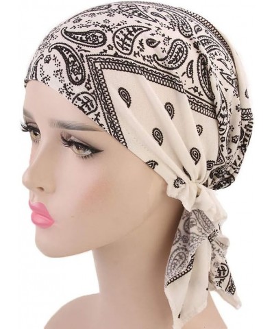 Turban Women's Slouchy Beanie Hat Stretch Turban Hats Breathable Headwear Y2K Beanies Head Scarf for Women R08-white $7.79 Sk...