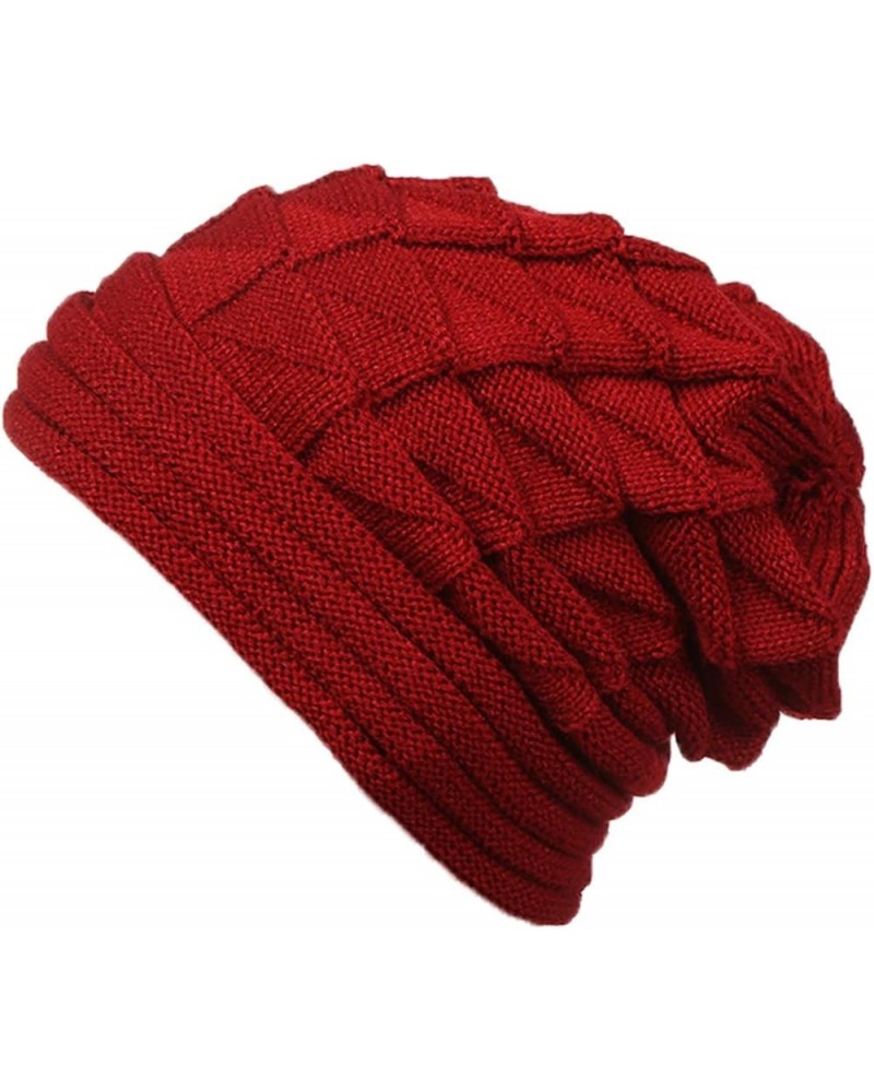 Turban Hats for Women Headwrap Caps Flower Accessories Solid Color Chemo Headwear for Cancer Wine $6.83 Skullies & Beanies