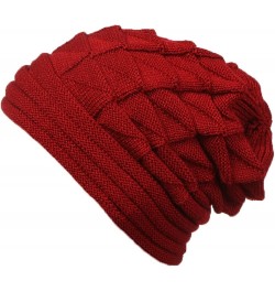 Turban Hats for Women Headwrap Caps Flower Accessories Solid Color Chemo Headwear for Cancer Wine $6.83 Skullies & Beanies