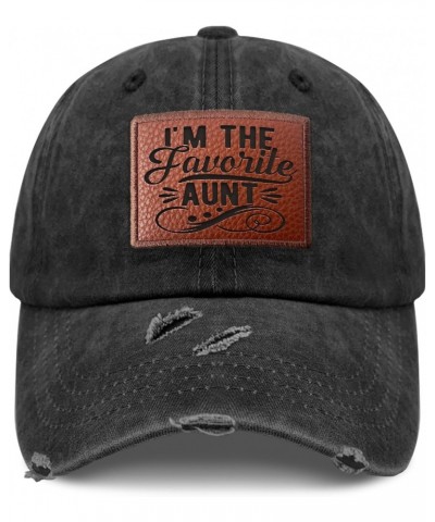 I'm The Favorite Aunt Auntie Dad Hat Trendy Golf Cap Gifts for Son Who Like Engraved, Baseball Cap Suitable for Beach Accesso...