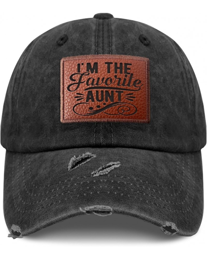 I'm The Favorite Aunt Auntie Dad Hat Trendy Golf Cap Gifts for Son Who Like Engraved, Baseball Cap Suitable for Beach Accesso...