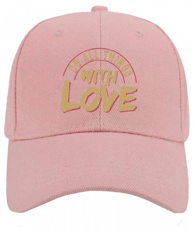 Baseball Hats Do All Thing with Love Trucker Caps for Women Vintage Cotton Snapbacks for Gift Pink $13.35 Baseball Caps