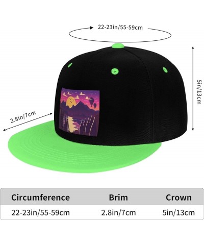 Balloon View of Lake and Air Snapback Hat for Men Women Baseball Cap Trucker Flat Bill Hats Dad Caps Green $11.64 Baseball Caps