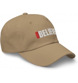 Believe with Red Line Mark Trendy Dad Cap for Men Dad Cap for Women - Christian Faith Based Funny Dad Hat Baseball Cap Hat Kh...