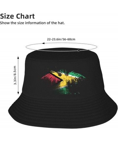 Porto Rico Eagle Flag Bucket Hat Unisex Fisherman Hat Sun Hat Double Structure Travel Hat Wide Brim Fashion Beach Hat Guyana ...