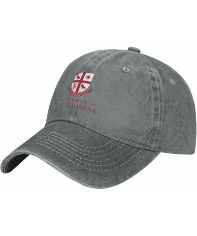 University of St Thomas Cowboy Hats，Unisex Adjustable for Hat Baseball Cap Casquette Gray $13.49 Cowboy Hats