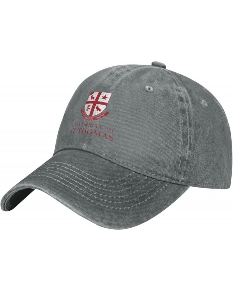 University of St Thomas Cowboy Hats，Unisex Adjustable for Hat Baseball Cap Casquette Gray $13.49 Cowboy Hats