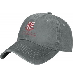 University of St Thomas Cowboy Hats，Unisex Adjustable for Hat Baseball Cap Casquette Gray $13.49 Cowboy Hats