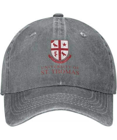 University of St Thomas Cowboy Hats，Unisex Adjustable for Hat Baseball Cap Casquette Gray $13.49 Cowboy Hats