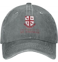 University of St Thomas Cowboy Hats，Unisex Adjustable for Hat Baseball Cap Casquette Gray $13.49 Cowboy Hats