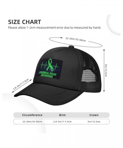 Cerebral Palsy Awareness Baseball Cap Adjustable Casual Mesh Hats Duck Tongue Hat for Men Women14 Black $12.08 Baseball Caps