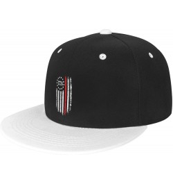 Thin Red Line 1776 Flag Baseball Cap for Men Women Snapback Hat Adjustable Flat Bill Hats White $10.63 Baseball Caps