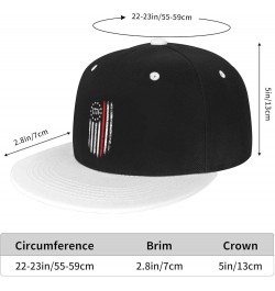 Thin Red Line 1776 Flag Baseball Cap for Men Women Snapback Hat Adjustable Flat Bill Hats White $10.63 Baseball Caps