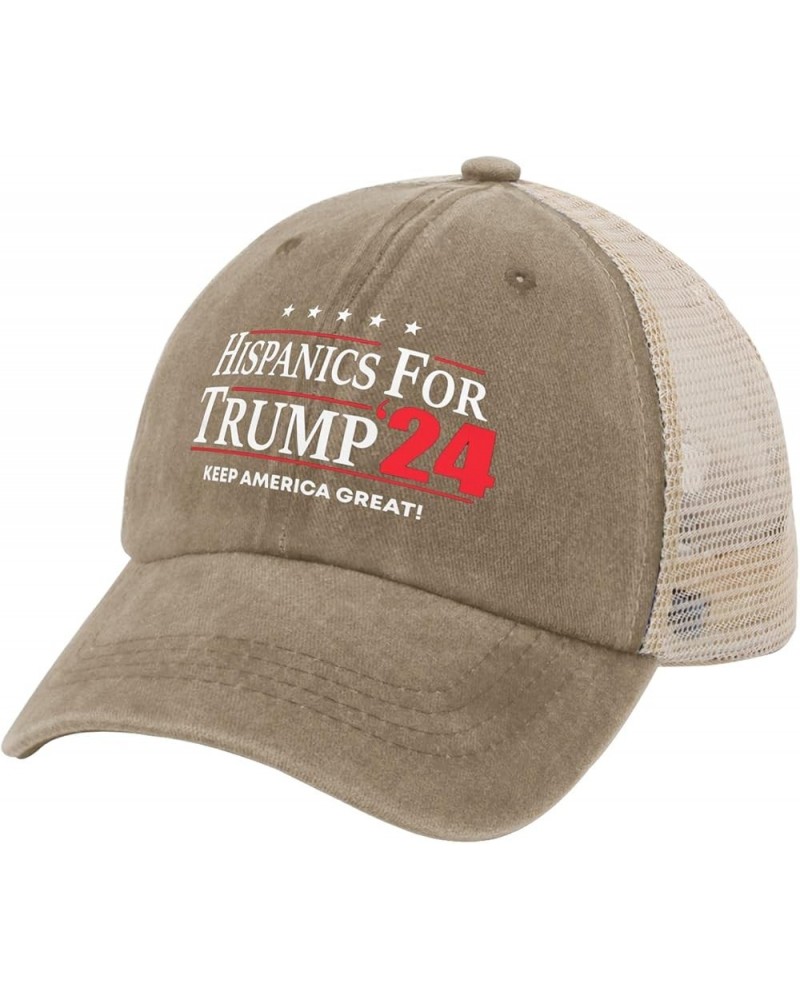 Hispanics for Trump 2024 Hats Trump Hats for Womens Mens AllBlack Cowgirl Hats Cowgirl Hats Cowboy Hat Pigment Khaki $11.49 B...