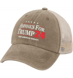 Hispanics for Trump 2024 Hats Trump Hats for Womens Mens AllBlack Cowgirl Hats Cowgirl Hats Cowboy Hat Pigment Khaki $11.49 B...