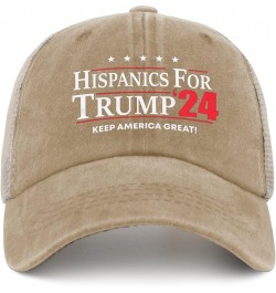 Hispanics for Trump 2024 Hats Trump Hats for Womens Mens AllBlack Cowgirl Hats Cowgirl Hats Cowboy Hat Pigment Khaki $11.49 B...